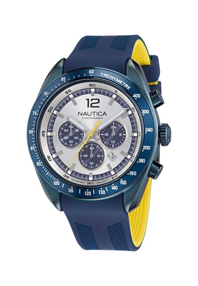 Nautica Kedge Quartz Analoog Horloge Blauw Kast: 100% Roestvrij Staal | Armband: 100% Siliconen 46 mm NAPKDS601, NAPKDS602, NAPKDS603