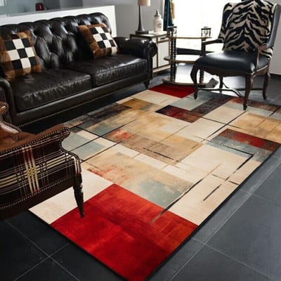 Abstracte Geometrische Grote Vloerkleden voor Woonkamer Scandinavisch Retro Kamerdecoratie Huis Matten Antislip Wasbaar Slaapkamer Garderobe Tapijt 60*90cm