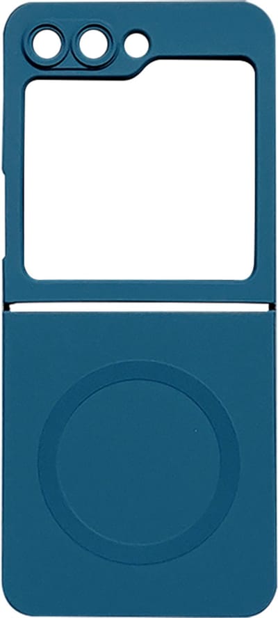 Stravo Hoesje Geschikt voor Samsung Galaxy Z Flip 6 – Siliconen Cover Hoes met MagSafe – Slank & Lichtgewicht – Schokbestendig – Anti-Fingerprint – Siliconen Case voor Samsung Galaxy Z Flip 6 - Blauw