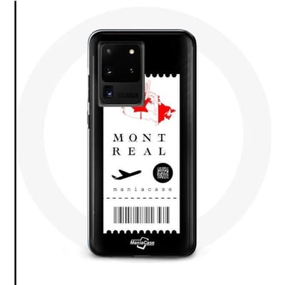 Case voor Samsung Galaxy S20 Ultra Vliegtuigticket Montreal Canada