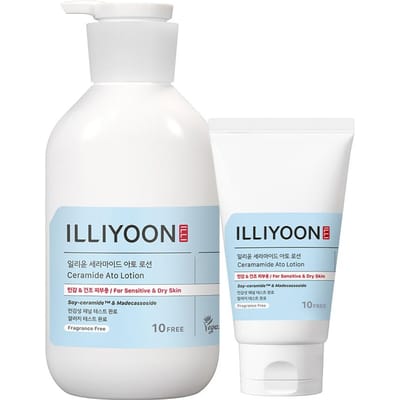 Illiyoon Lotion Ceramide Ato Hydratation Quotidienne Hydratation Profonde Lot 600ml + 128ml white