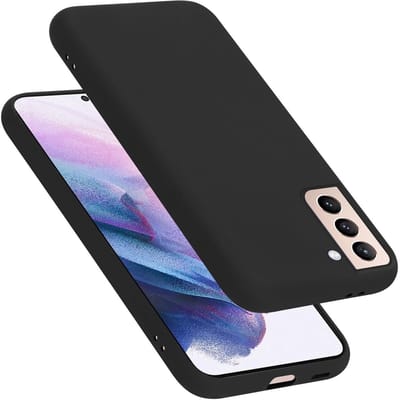 Cadorabo Hoesje geschikt voor Samsung Galaxy S21 PLUS in LIQUID ZWART - Beschermhoes gemaakt van flexibel TPU silicone Case Cover