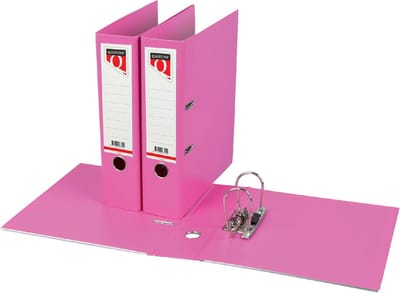 Ordner Quantore - A4 - 80mm breed - PP kunststof - roze