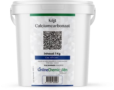 Online chemicalien – Calciumcarbonaat – 1 kg – Krijtpoeder – Voederkrijt – Veelzijdig Toepasbaar