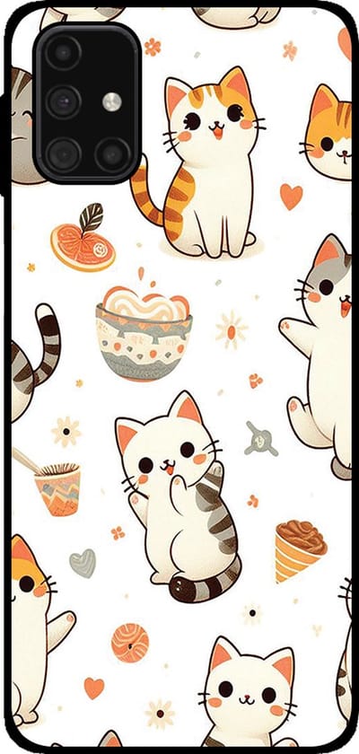 Smartphonica Telefoonhoesje Geschikt voor Samsung Galaxy M31s met katten opdruk - TPU backcover case cat design geschikt voor Samsung Galaxy M31s