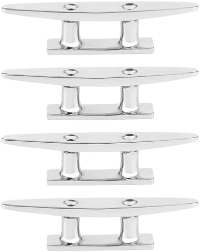 Dailygoods- Bootcleats Roestvrij Staal - 4-delige Set - Corrosiebestendig - Eenvoudig te Installeren - Hoogglans Gepolijst - Geschikt voor Boten - Bootaccessoires