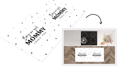Keukenloper - Loper keuken - Mama - Ouderschap - Baby - Boy or Girl Mommy loves you - Spreuken - Tekst - 120x60 cm - Keukenloper vinyl
