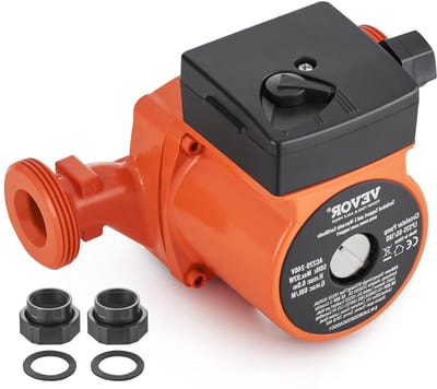 Circulatiepomp - Verwarmingspomp - Water Verwarmen - 3 Snelheden Instelbaar - 60 L/Min - Oranje