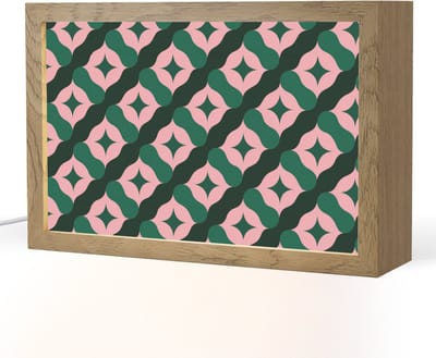 Tafellamp 30x20 cm - LED lamp - Groen - Roze - Retro - Sterren - Decoratieve tafellampen - Dimbaar - Tafellampje slaapkamer - Woonkamer binnen