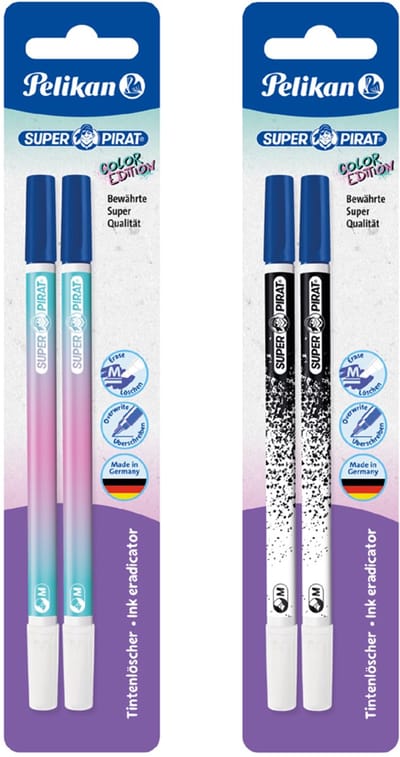 Pelikan inktgum Super Pirat Color Edition met wigvorm punt