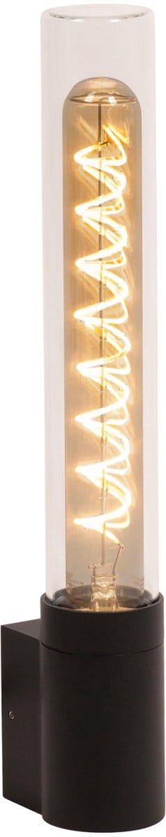 Lucide PILAR - Wandlamp Binnen/Buiten - 1xE27 - IP54 - Zwart | Essential