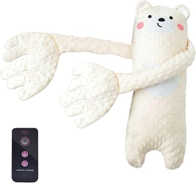 Baby Slaapkussen - Elektrisch Slaaphulp - Rustige Nachtrust - Zachte Tikbeweging - 68x25 cm - Beige