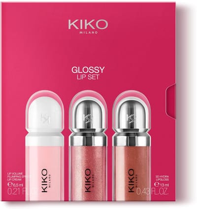 Glossy Lip Set met Hydraterende Lipglosses en Lipcrème voor Volle Lippen