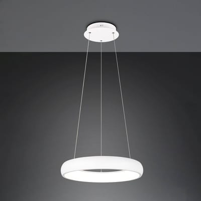 Trio Lighting Cardona hanglamp, Ø 46,5 cm, wit, CCT, metaal