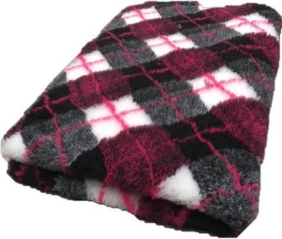Topmast Vetbed hondenkleed benchdeken Diamond Ruit Zwart Grijs Fuchsia Wit -anti-slip 150x100cm Machinewasbaar