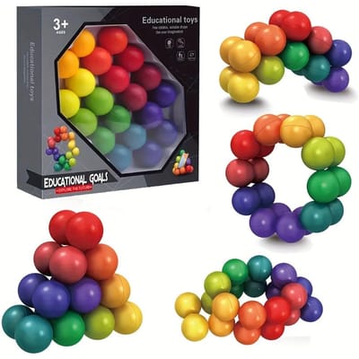 Montessori Diverse Educatieve Bal Speelgoed 3D Kralen Stressverlichting Magische Bal Educatieve Nieuwigheid Stressverlichting Speelgoed