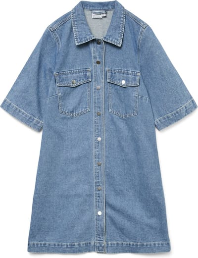 VERO MODA - VMFENJA 2/4 SHORT DENIM DRESS GA NOOS - Dames - Mini jurken