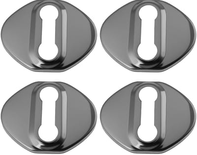 Dailygoods - Set van 4 Roestvrij Stalen Deurslot Covers voor Auto's