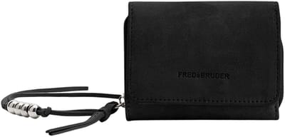 FREDsBRUDER Leren Portemonnee All About Beads Wallet Black Zwart