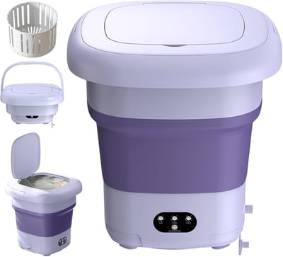 Opvouwbare wasmachine - Mini wasser - Kleine kleding wassen - Met centrifugemand - 9 liter capaciteit - Wit