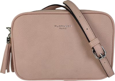 Flora&Co - Paris - Crossbody handtas - 2 vakken met rits - instelbare riem - rose/roze - lange riem 130cm