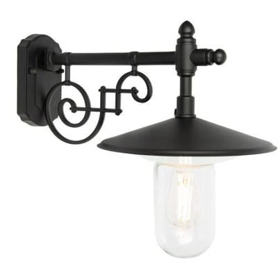 KS Verlichting Merano Stallamp - Zwart - Klassieke wandlamp - E27 - Aluminium