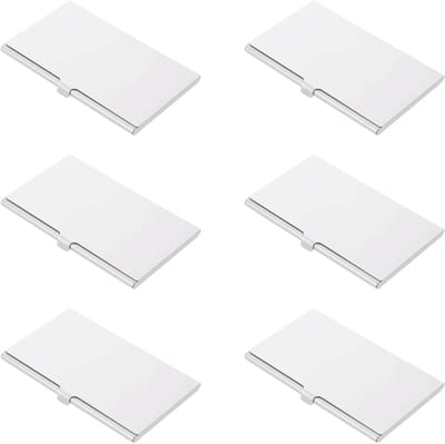 Geheugenkaart Opslag - Kaarthouder Box - Veilig Opbergen - Metalen Case - 6 Stuks - Zwart Zilver