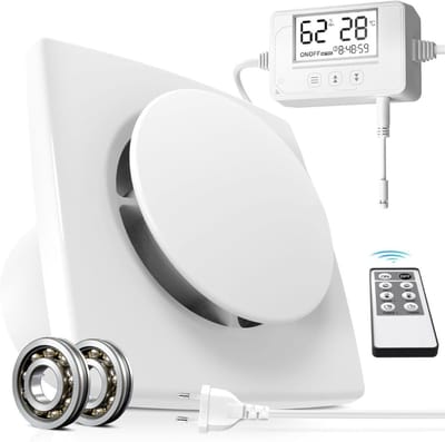 DailySupplies® Afzuiging Badkamer - Buisventilator - Badkamerventilator met Vochtsensor - ( 15x15 )