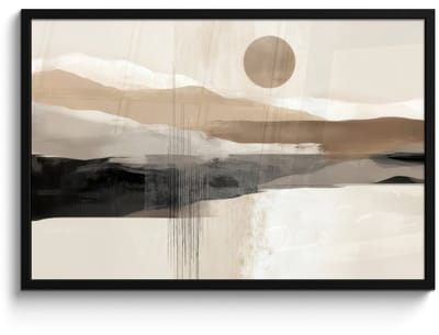 Poster in lijst - Fotolijst 90x60 cm - Posters - Minimalistisch - Landschap - Dimensie - Posterlijst zwart - Decoratie - Wanddecoratie woonkamer - Muurdecoratie slaapkamer