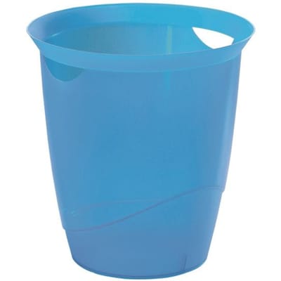 DURABLE TREND prullenbak 16l transluzent blauw