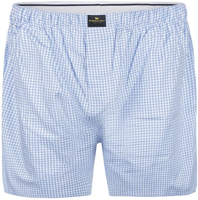 Steppin' Out Boxer Vichy Blauw - Maat M - Heren - Boxershorts