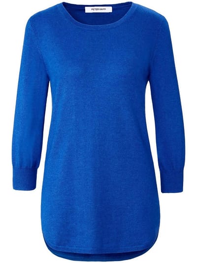 Trui ronde hals en 3/4-mouwen Van Peter Hahn blauw