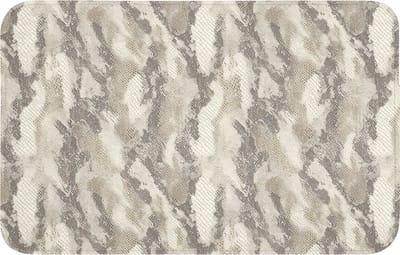 WC mat 80x50 cm - Antislip - Slang - Patroon - Taupe - Toiletmat - Vloermat - Douchemat - Toilet tapijt - Toiletmatten