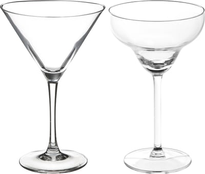 Cocktailglazen set - margarita/martini glazen - 8x stuks