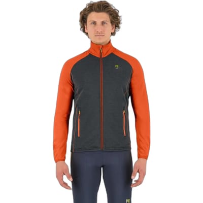Karpos Ambrizzola Fleece Met Volledige Rits Oranje,Grijs L Man