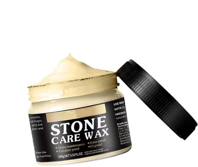 Polijstpasta Steen - Onderhoudswas - Natuursteen Herstellen - Kleurvaste Bescherming - 100g - Wit