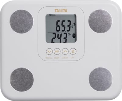 TANITA® Lichaamsanalyse Weegschaal - Japanse Kwaliteit - Reisformaat - Slimme Digitale Personenweegschaal - Compact Formaat - Digitaal - BC-730 Wit