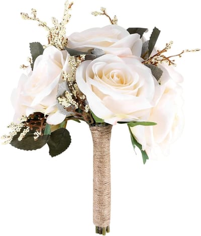 Bruidsboeket voor de bruiloft, rozen, bloemen, boeket, bruid, bruidsmeisje, trouwdecoratie en bloemstukken