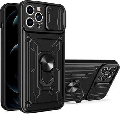 Lennexo Armor Hoesje Geschikt Voor iPhone 14 Pro - Extreme ShockProof Hoesje Met Pasjeshouder - Ultra Hybrid Armour Case