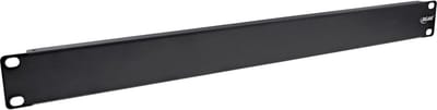 19 inch blinde plaat 1HE voor montageprofiel zwart