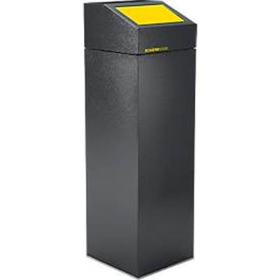 Schäfer Shop Select afvalinzamelbak WSG 85 E, 85 L, verzinkt plaatstaal, gepoedercoat, zelfsluitend, geel