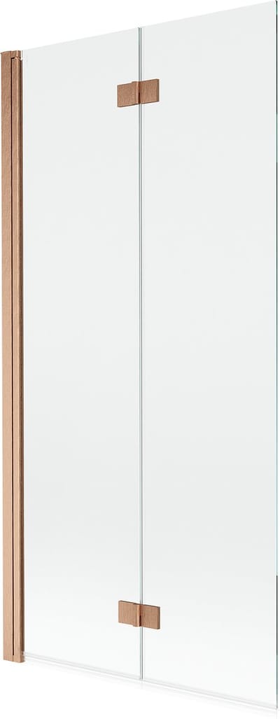 Mexen Mist douchewand 2-delig links 90 x 150 , transparant, geborsteld koper - 8A9-090-002-65-00-L