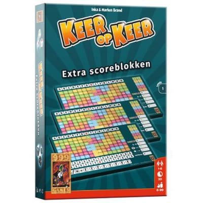 999 Games Scoreblokken Keer op Keer drie stuks Level 1 Bord- & kaartspellen Bordspellen