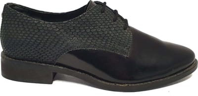 Maruti Pax Brush Off Leather Dames Veterschoen 66129401 Printed black Maat 38