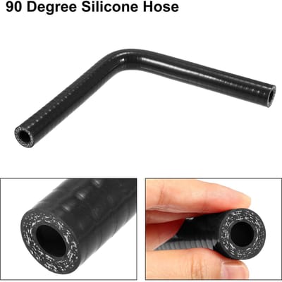 Dailygoods- Siliconen Slang 90 Graden - Universele Koppeling - Koelsysteem - Zwart - 13mm Binnendiameter - Duurzaam Materiaal - Koelslang