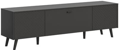 Linea dressoir 2 deuren 1 klepdeur mat grijs.