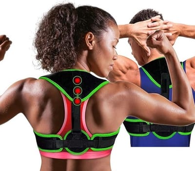 Verstelbare Magnetische Rugbrace I Houding Corrector I Postuur Corigeren I Orthopedische Corrector I Zwart/Groen