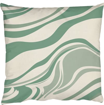 Sierkussens - Kussentjes Woonkamer - 50x50 cm - Organische lijnen - Mintgroen - Marmer