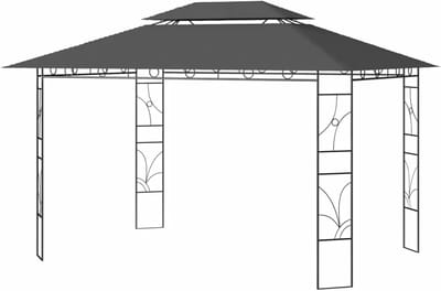 Tuinpaviljoen - Partytent - Buitenfeesten - Waterafstotend dak - 4 x 3 meter - Antraciet