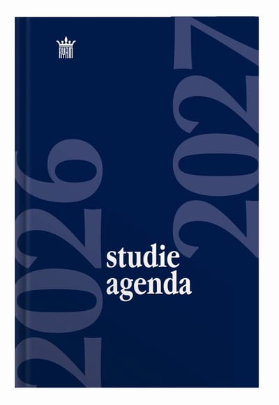 Ryam | Studie agenda Hardcover | 2026/2027 | Genaaid gebonden | 15 x 20 cm | Blauw |